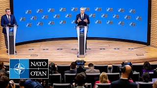 NATO Secretary General Press Conference at Foreign Ministers Meeting 28 NOV 2023 [upl. by Egnalos]