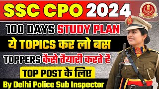 SSC CPO 2024 Strategy  Best Books for SSC CPO  100 Days Study Plan for SSC CPO 2024 by DPSI [upl. by Eceinhoj]