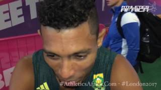 Olympic Champion Wayde van Niekerk upbeat about 400m Final  IAAF World Championships  London 2017 [upl. by Maidy]