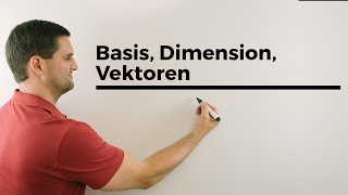 Basis Dimension Vektoren Schaubild Definition  Mathe by Daniel Jung [upl. by Shugart420]