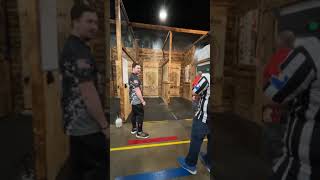 Ant throwing the final 2 games to clench the top of his group  Amateur Axe Throwing Championship [upl. by Esmond]