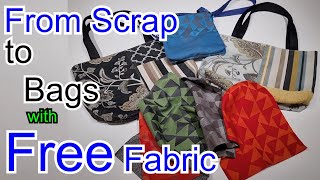 Free fabric again Processing and making new bags with unwanted scrap fabrics [upl. by Casandra]