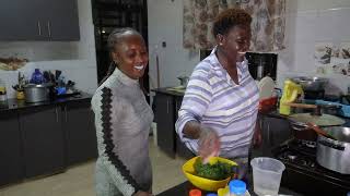 Cooking Chicken with Kienyeji greens and Ugali with Maureen Nashid [upl. by Schear]