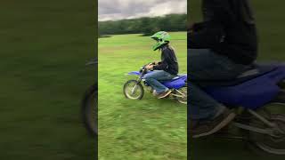 My sisters first time riding a dirt bike part 1 [upl. by Dierdre84]