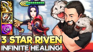 3 Star Riven  Innervating Locket Healing is INSANE  TFT Inkborn Fables  Teamfight Tactics [upl. by Elehcir]