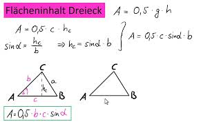 Flächeninhalt Dreieck mit Sinus [upl. by Myrtie141]