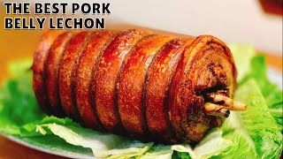 THE BEST PORK LECHON BELLY ROLL IN OVEN  CRISPY AND TASTIEST LECHON [upl. by Guyon]