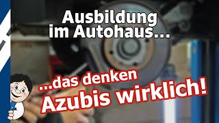 Ausbildung im Autohaus 😳 Das denken die Azubis wirklich [upl. by Anival803]