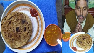 ASMR MUKBANG Alur paratha আলুর পরোটা with chutney and ghugni eating show😊পরমতৃপ্তি [upl. by Enelra]