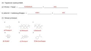 Orgaaninen kemia E 2024 [upl. by Gilligan]