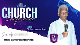 Sunday Service Live  Ps G Soloman Raju  Bethel Ministries  Phirangipuram [upl. by Einimod99]