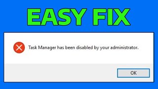 How To Fix Task Manager Has Been Disabled By Your Administrator [upl. by Cyn]