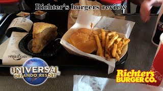 Richters burgers review at Universal Studios Florida in 4K [upl. by Tullus]