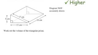 Volume of a prism  Foundation and Higher GCSE  JaggersMaths [upl. by Moht]