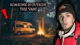 TERRIFYING Van Camping In Haunted Forest  Someone Was Outside The Van VERY SCARY [upl. by Rosalind]