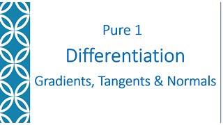 51 Finding Gradients  Differentiation  Ex1  Pure1 [upl. by Acinomed310]