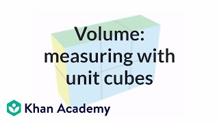 Volume measuring with unit cubes  Measurement  PreAlgebra  Khan Academy [upl. by Rubia983]