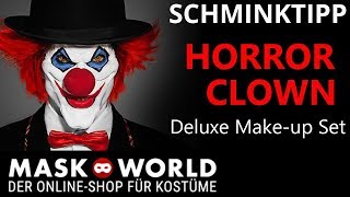 Horror Clown Makeup Tutorial  Schminkanleitung Horror Clown [upl. by Ednihek287]