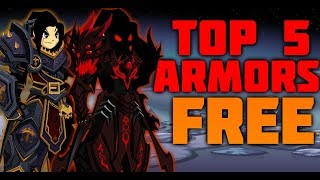 AQWTOP 5 ARMORS FREE BOSS DROP [upl. by Nodlew]