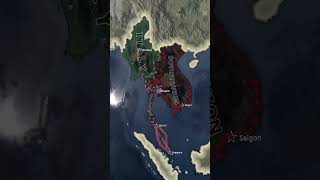 WW2 but the major countries were all in Mainland Southeast Asia  Hoi4 Timelapse history hoi4mp [upl. by Santiago751]