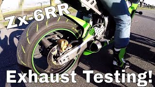 Kawasaki Zx6RR 2003 exhaust testing [upl. by Inig]