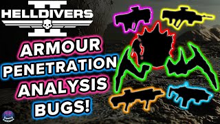 Armour Penetration Analysis on Bugs  Helldivers 2 Weapons Guide [upl. by Floss]