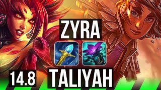 ZYRA vs TALIYAH JGL  Rank 2 Zyra 727  KR Challenger  148 [upl. by Darees]