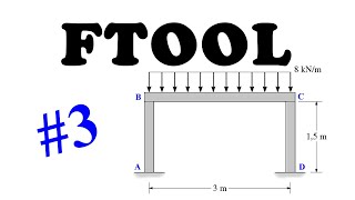 Ftool 3 Pórtico Flecha Máxima [upl. by Anrak473]
