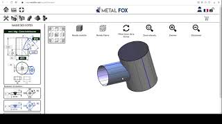 Piquages miépaisseur posés et pénétrant sur MetalFox le logiciel de traçage pour chaudronniers [upl. by Lopez]