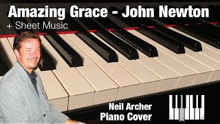 Amazing Grace  John Newton  Piano Cover  Sheet Music [upl. by Delphinia512]