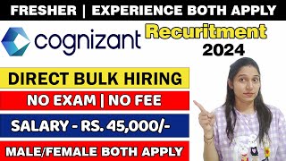 Cognizant Jobs for Freshers  Cognizant Recruitment 2024  Cognizant Jobs For Freshers  Jobs 2024 [upl. by Araccot]