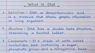 Beautiful Handwritten Notes on DNA  What is DNA   Deoxyribonucleic Acid  Uplearn [upl. by Polivy]