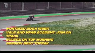 Portimao TEst WSBK 2024 include VR46ACademy ducatiBulega on top beat Topraksession 1 [upl. by Anawal]