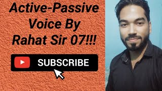 ActivePassive Voice By Rahat Sir 07 [upl. by Lyram]