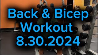 Back amp Bicep Workout 8302024 4nomorefitness bicepsworkout backworkout [upl. by Eat]