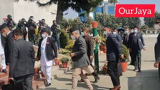 Prime minister motorcade amp security in Parliament of Nepal [upl. by Ahtelra]