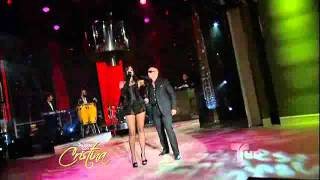 natalia jimenez feat pitbullpresentacion En ¡Pa´lante con Cristina [upl. by Ainahpets624]