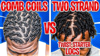 Comb Coils Vs Two Strand Twist Starter Loc Method on Short Hair Pros and Cons Which is Best To Start [upl. by Maye]