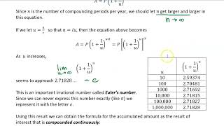 345 Compound Interest and the Number e Example 2 [upl. by Letnoj]