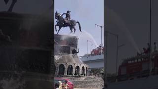 Chatrapati Shivaji Maharaj Statue Cleaning Kranti Chowk Chatrapati Sambhajinagar Aurangabad [upl. by Landri253]