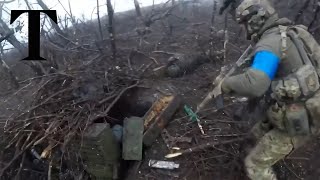 Ukrainian and Russian forces engage in close combat in Donetsk region [upl. by Fanchan]