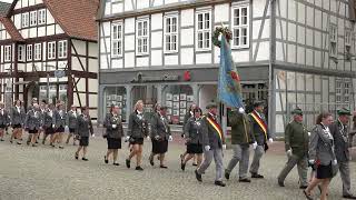 Großer Festumzug beim Schützenfest 2024 in Gifhorn Marktplatz [upl. by Kiley]