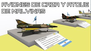 MALVINAS AVIONES DE CAZA Y ATAQUE  TOP GUN ARGENTINOS [upl. by Anilegnave]