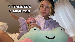 ASMR  5 Fast Triggers in 5 Minutes no talking [upl. by Anneirb774]