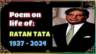 Poem On Ratan tata  A Short Tribute By Scale Up Learning To The Scale Up Learning [upl. by Lertnom779]