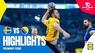 The champions start with a win  Sweden vs Bosnia Herzegovina  Highlights  Mens EHF EURO 2024 [upl. by Fruma169]