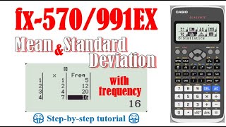 Mean and standard deviation for ungrouped data fx570991EX [upl. by Trauts]