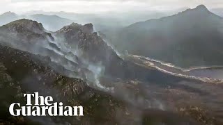 Tasmanias bushfire Aerial footage reveals extent of damage [upl. by Iblehs]