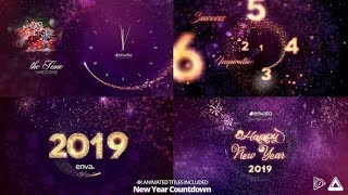 New Year Countdown 2019 🎅  After Effects Template  ★ AE Templates [upl. by Ardnuas]