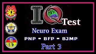 IQ TEST PART 3  PSYCHIATRIC amp PSYCHOLOGICAL EXAM  NEURO EXAM  PNP  BFP  BJMP  APTITUDE TEST [upl. by Kore]